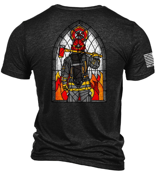 Stained Glass Firefighter