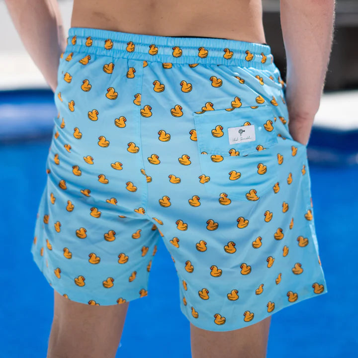 Rubber Duckie - Lined Swim Trunks